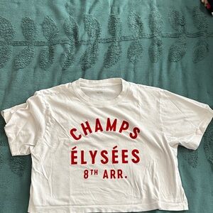 American Eagle graphic oversized crop tee large